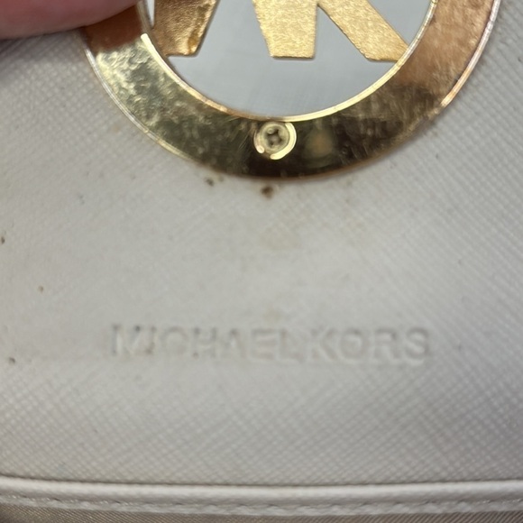 MICHAEL KORS FULTON GENUINE LEATHER+GOLD TONE CARD CASE WALLET - Picture 7 of 9